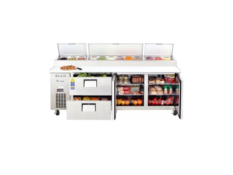 commercial food preparation fridge