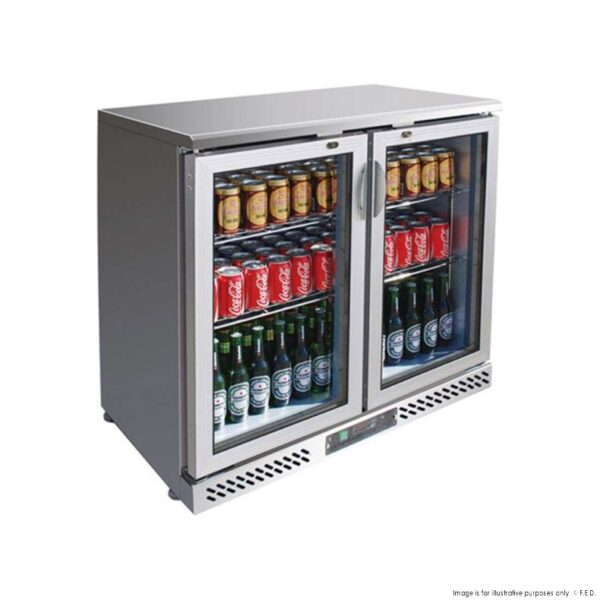 Thermaster 2 Door Stainless Steel Bar Cooler, SC248SG