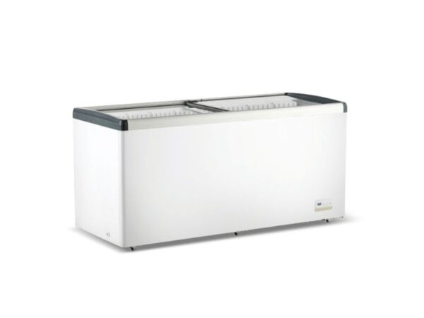 Thermaster WD586G Large Chest Freezer with Flat Glass Top - 586L