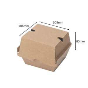 Brown Kraft Burger takeaway Box