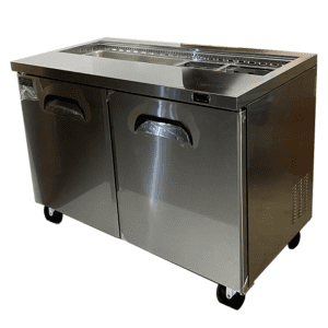 FRESH Refrigeration 2 Door Slide Top Prep Table Fridge