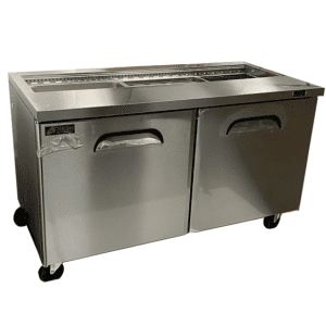 FRESH Refrigeration 2 Door Slide Top Prep Table Fridge