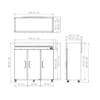 FRESH Top Mount Upright Freezer 3 Doors FTM-72FS - Image 2