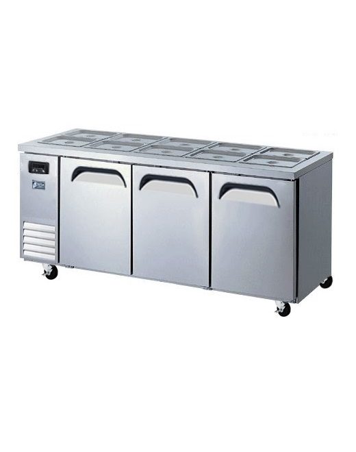 FRESH Refrigeration 3 Door Open Air Salad Table Fridge