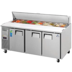 Everest Side Mount Sandwich Salad Prep Table Fridge 3 Doors, EHR180-3