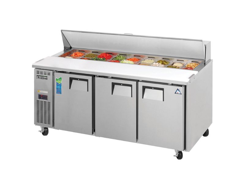 Everest Side Mount Sandwich Salad Prep Table Fridge 3 Doors, EHR180-3