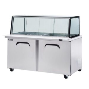 FRESH Glass Canopy Salad & Noodle Bar Fridge 2 Doors FMU-60GC