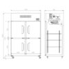 FRESH Narrow Top Mount Reach In Upright Freezer 4 Doors - Image 2