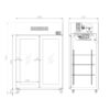 FRESH Glass Door Upright Freezer 2 Doors KTM-45FG2 - Image 2
