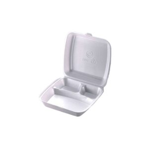 Foam Dinner 3-Compartment #5 Clamshell (200pcs)