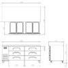 FRESH 6 Drawer Underbench Fridge FDU-1800 - Image 2