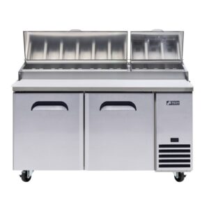 FRESH Refrigeration 2 Door Pizza Prep Table Fridge