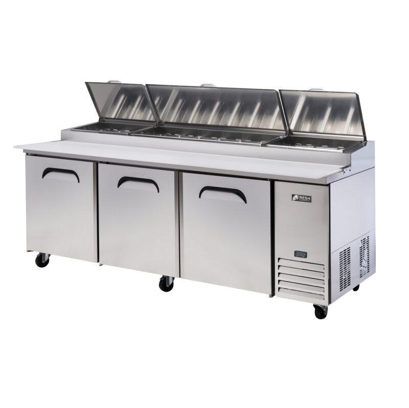 FRESH Refrigeration 3 Door Pizza Prep Table Fridge FPT-93