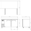 FRESH 2 Door Underbench Dual Temp Fridge | FT-1500RF - Image 2