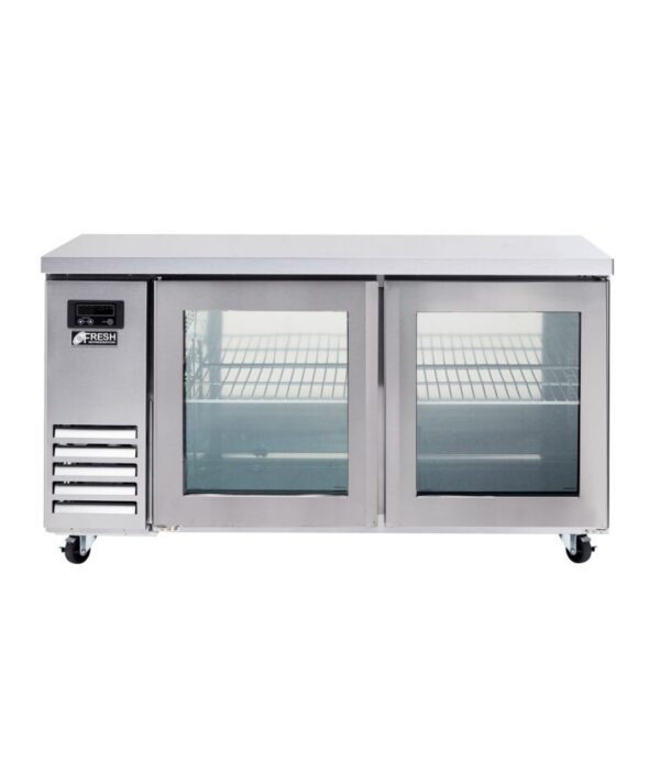 FRESH Underbench Fridge 2 Glass Doors 1500mm FT-1500RG, 2 door under bench fridge, 2 door under bench fridges for sale in sydney, 2 door under bench fridges australia, 2 door under bar fridge, 2 glass door under bench fridge for sale