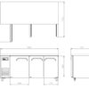 FRESH 3 Door Underbench Dual Temp Fridge | FT-1800RF - Image 2