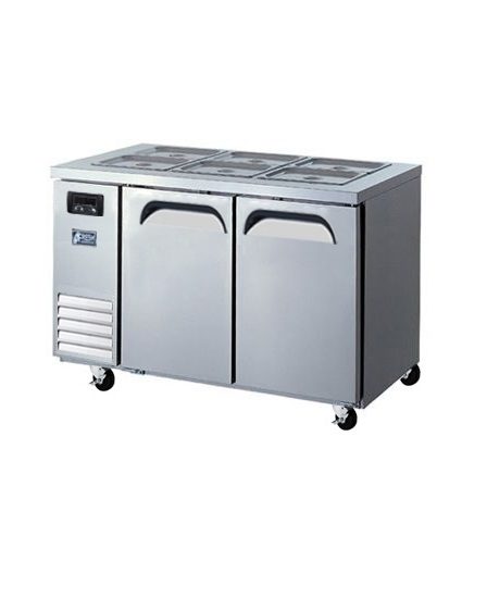 FRESH Refrigeration 2 Door Open Air Salad Table Fridge