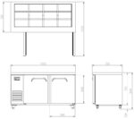 FRESH Open Air Salad Table - 2 Doors 1500mm Wide