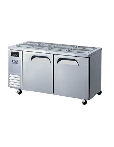 FRESH Refrigeration 2 Door Open Air Salad Table Fridge