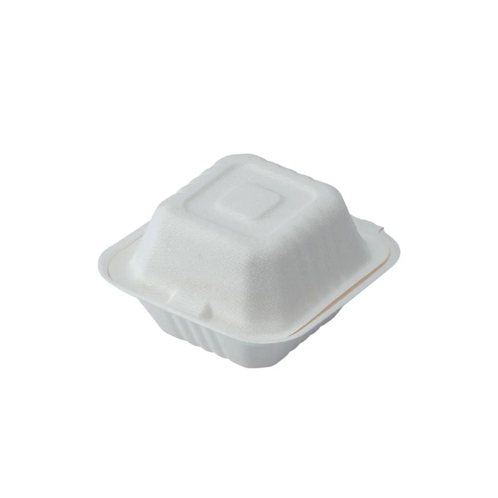 Sugarcane Clamshell 6" Hamburger Box 450ml (400pcs)