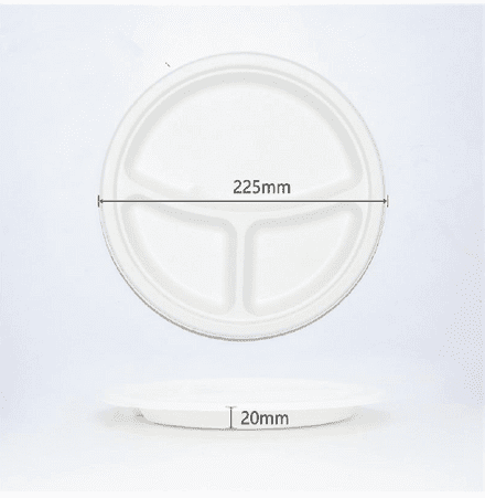 Sugarcane Bio 9" Round Plate (500pcs)