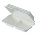 Sugarcane Clamshell Snack Box 2 Compartments (250pcs)