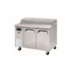 FRESH 2 Door Narrow Pizza Prep Fridge, 1200mm wide and 750mm deep. FTT-1200