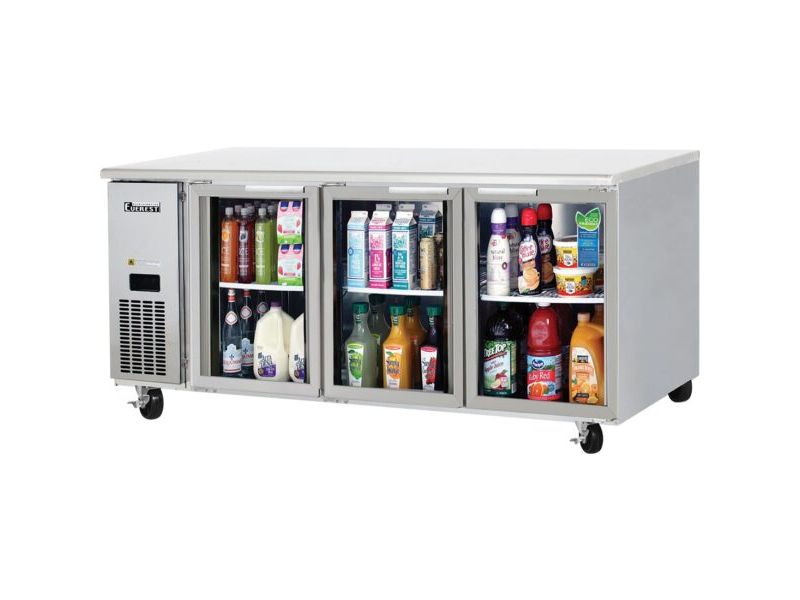 everest glass door under bench fridge, melbourne commercial fridge shop