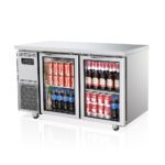 Turbo air Two Glass Door Undercounter Fridge, KGR12-2-N(HC), under bench bar fridge