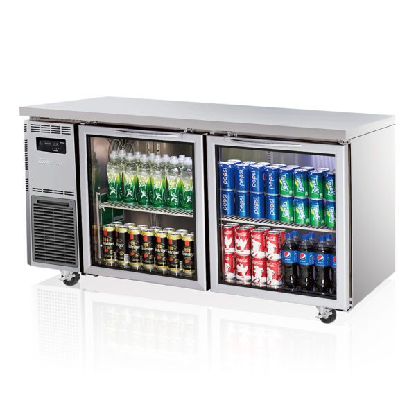 Turbo Air Two Glass Door Undercounter Fridge | KGR15-2-N(HC)