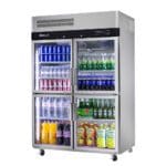 Turbo Air 4 Split Glass Door Upright Fridge, KR45-4G