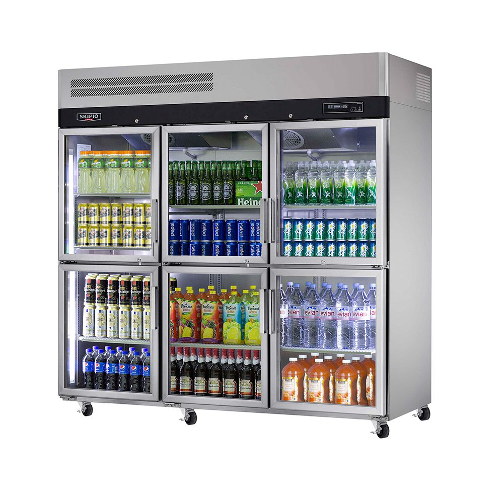 Turbo air Six Half Glass Door Upright Fridge | KR65-6G(HC)