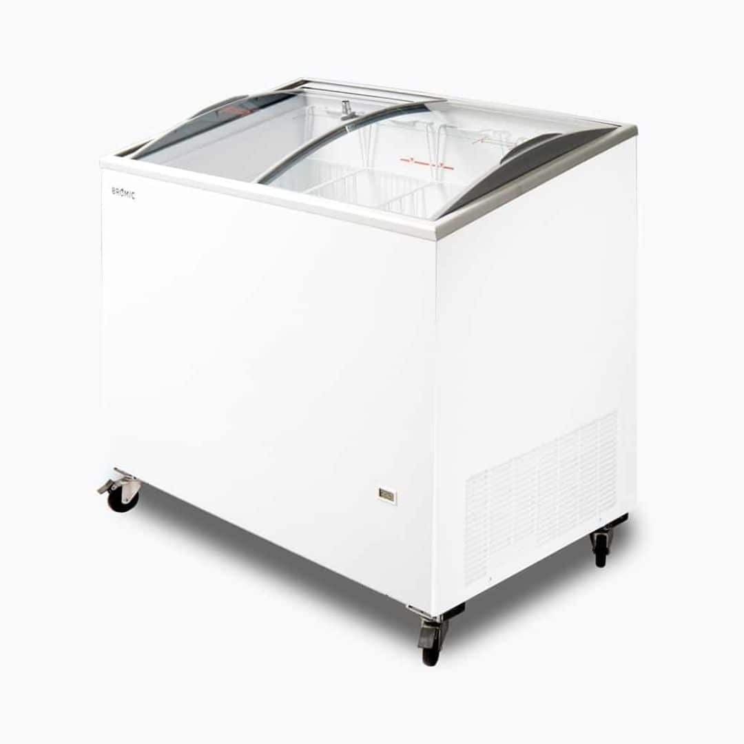 Bromic Chest Freezer with angled glass top lids, CF0300ATCG-NR