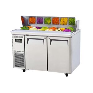 Turbo air 2 Door Salad Prep Table Fridge, KHR12-2-N(HC), 2 door prep fridge for sale