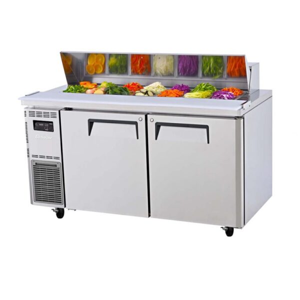 Turbo air 2 Door Salad Prep Table Fridge, KHR15-2(FB), food prep table fridge for sale, turbo air salad prep fridge for sale