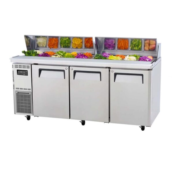 Turbo air 3 Door SALAD PREP TABLE Fridge, KHR18-3(FB), turbo air prep fridge for sale, turbo air salad prep fridge, turbo air prep fridge, turbo air prep fridge for sale