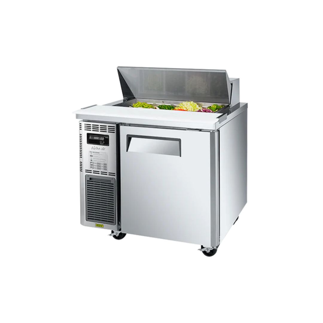 Turbo air Salad Prep Fridge 900mm Wide with single door, KHR9-1-N