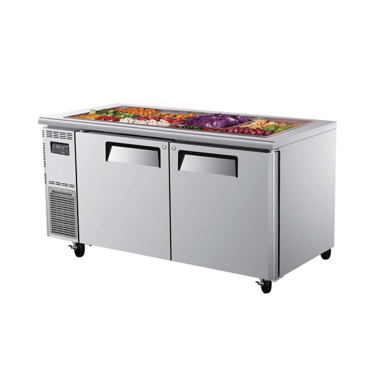 Turbo air 2 Door Salad Prep Table Fridge [BUFFET] , KSR15-2(FB) Cabinet, 2 door salad prep fridge for sale, commercial salad prep fridge for sale