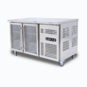 BROMIC UBC1360GD-NR 2 Glass Door Under Bench Fridge