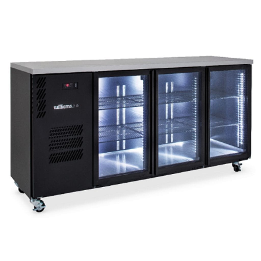 Williams HC3UGBHC Cameo 3 Glass Door Back Bar Fridge