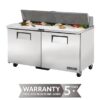 True Salad Prep Counter 2 doors - 16x1/6 GN pan top CC235-A