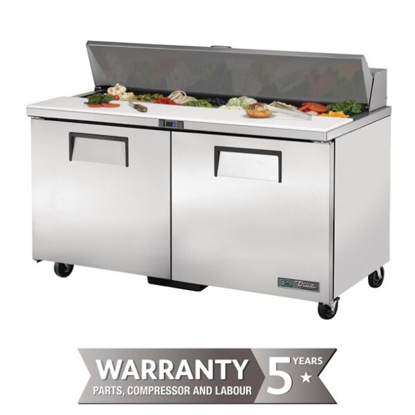 True Salad Prep Counter 2 doors - 16x1/6 GN pan top CC235-A