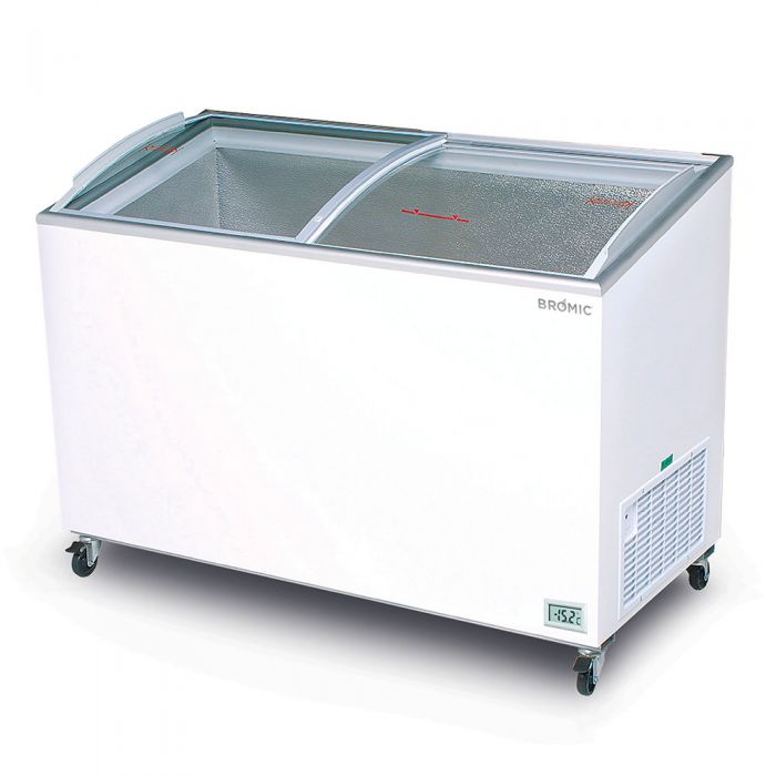 BROMIC CF0400ATCG-NR | Angled Glass Top 352L Display Chest Freezer