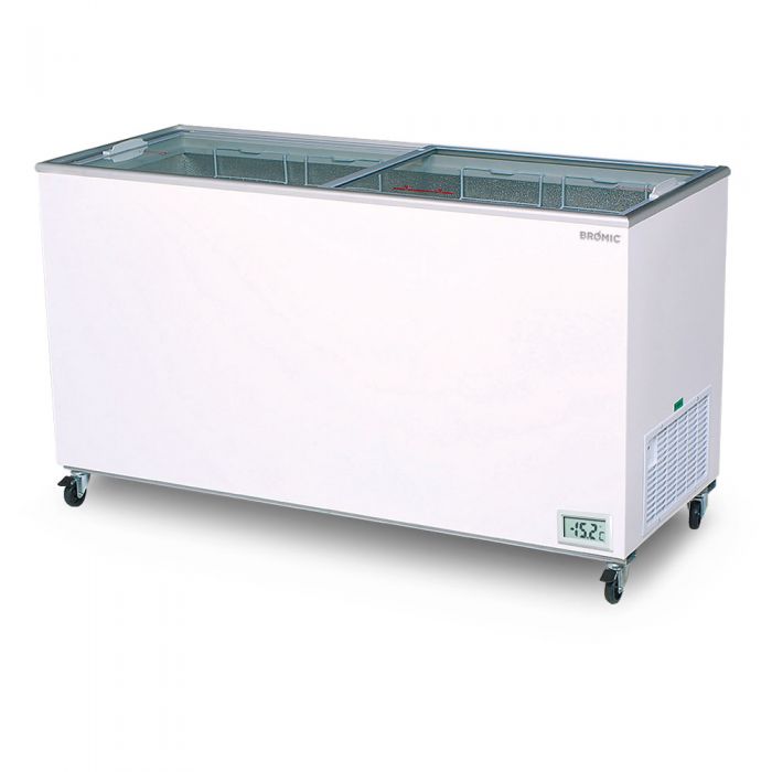 BROMIC CF0500FTFG-NR | Flat Glass Top 491L Display Chest Freezer