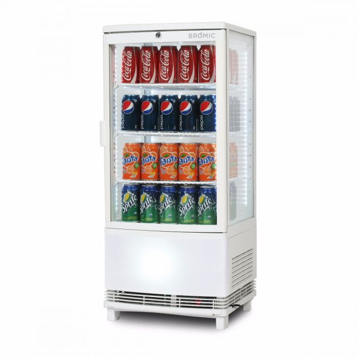 bromic CT0080G4WC-NR | 80L Countertop Fridge LED Single Door Curved Glass