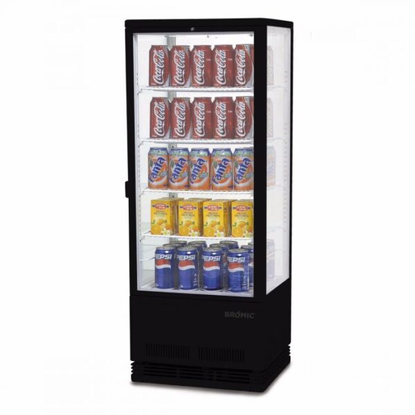 bromic 98L Countertop Beverage Fridge Flat Glass LED, CT0100G4B-NR