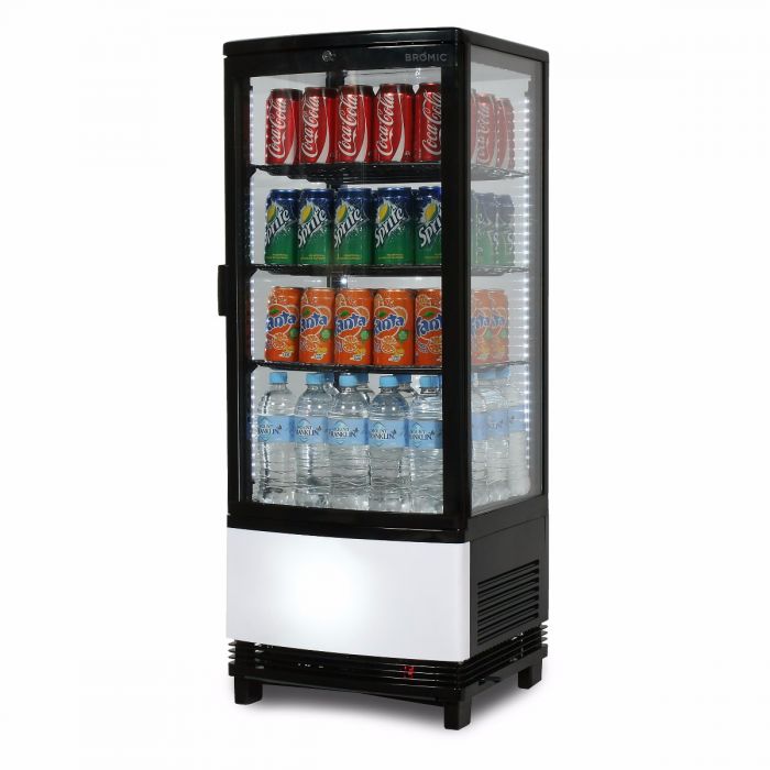 bromic CT0100G4BC-NR | 98L Countertop Fridge LED Single Door - Curved Glass, , countertop display fridge