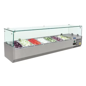 Polar G-Series Countertop Prep Fridge 7x 1/4GN G609-A, , countertop display fridge