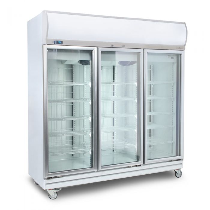 bromic Upright Display Fridge Flat Glass Door 1507L LED GD1500LF