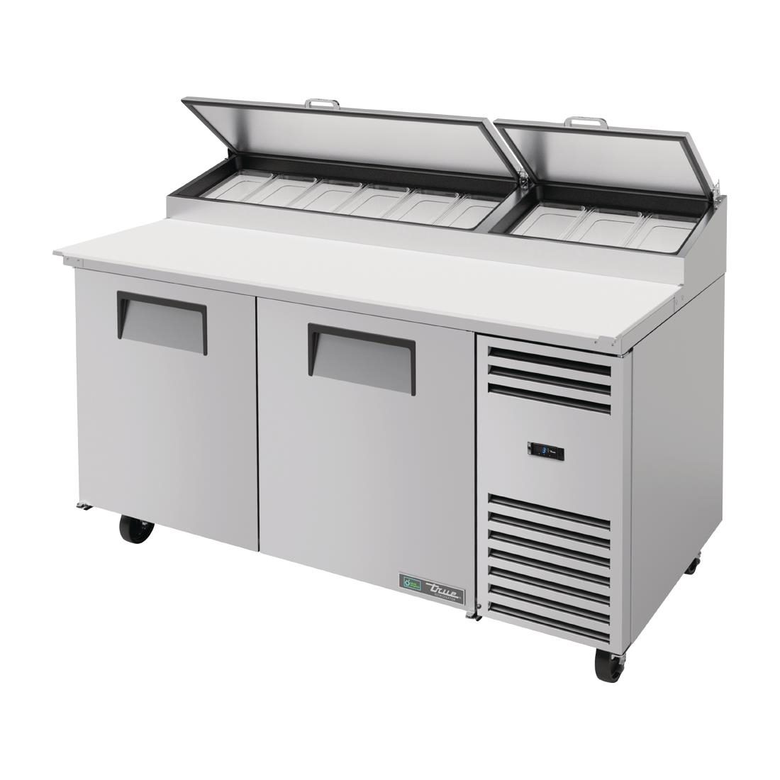 True Pizza Prep Table 2 Doors - 9 x 1/3 GN pan top GH538-A